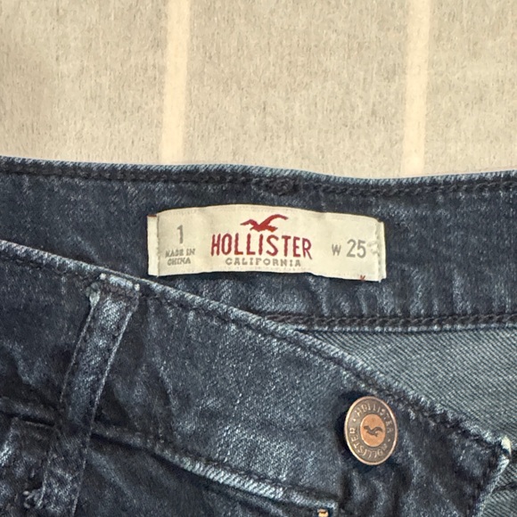 Hollister Women's Blue Jean Shorts - Picture 2 of 3